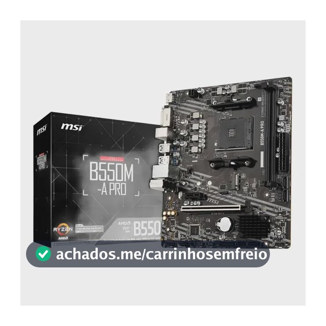 Placa-mãe Am4 Msi B550m A Pro Msi Preto Preto