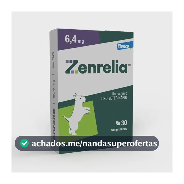 Zenrelia 6,4mg Comprimidos Para Dermatite Alérgica Em Cães 4-16kg Elanco