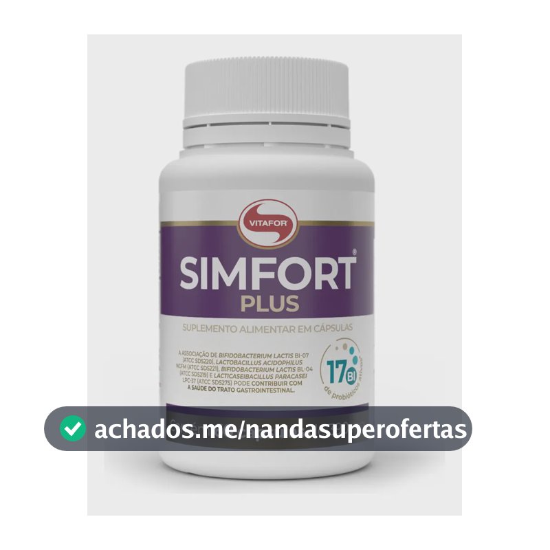 Simfort® Plus Vitafor Probióticos Ativos 17 Bilhões 60 Caps