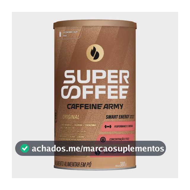 Cafeína Caffeine Army Supercoffee Classic Size em pó Sem sabor x 380g