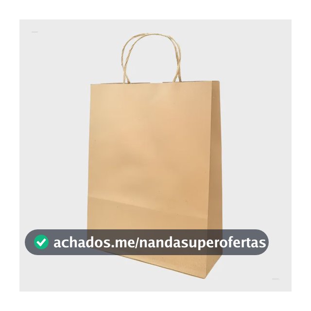 Sacola Papel Kraft Pardo Com Alça Torcida 26x31x10 Cm (50un) - Embalagem Ecologica Presente Cor Parda Lisa