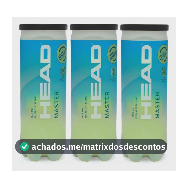 Bola De Tênis Head Master Pack Com 3 Tubos