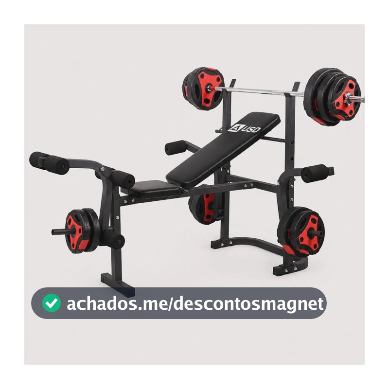 Banco De Supino Aparelho de Musculação Academia Em Casa Ginástica USD Cor Preto