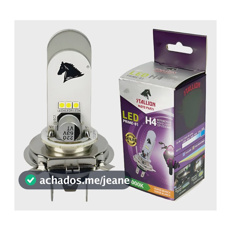 Lampada Farol Led Moto Efeito Xenon 8000k Cg Titan 150 E 160