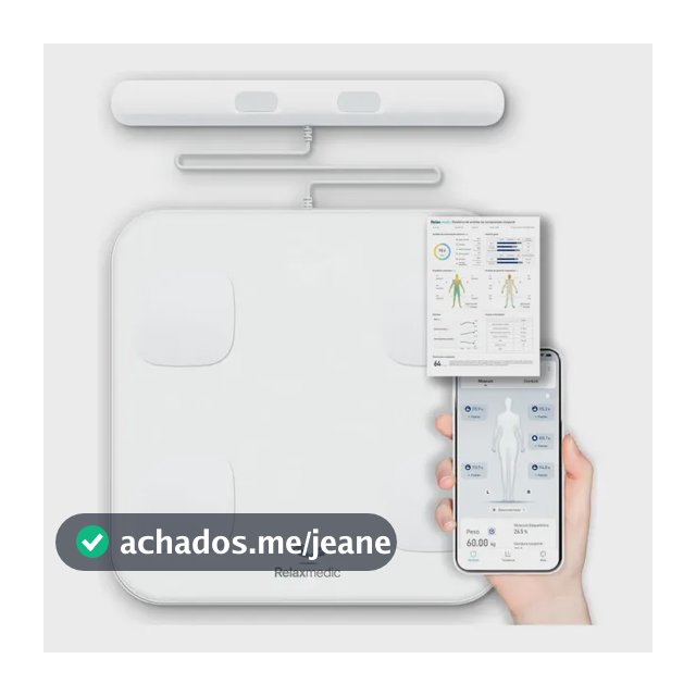 Balança De Bioimpedância Profissional 8 Sensores Digital App - Relaxmedic