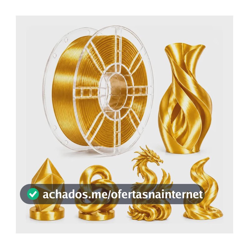 Filamento Pla Silk Sol3d 1kg 1,75mm Brilho Sedoso 3d Dourado