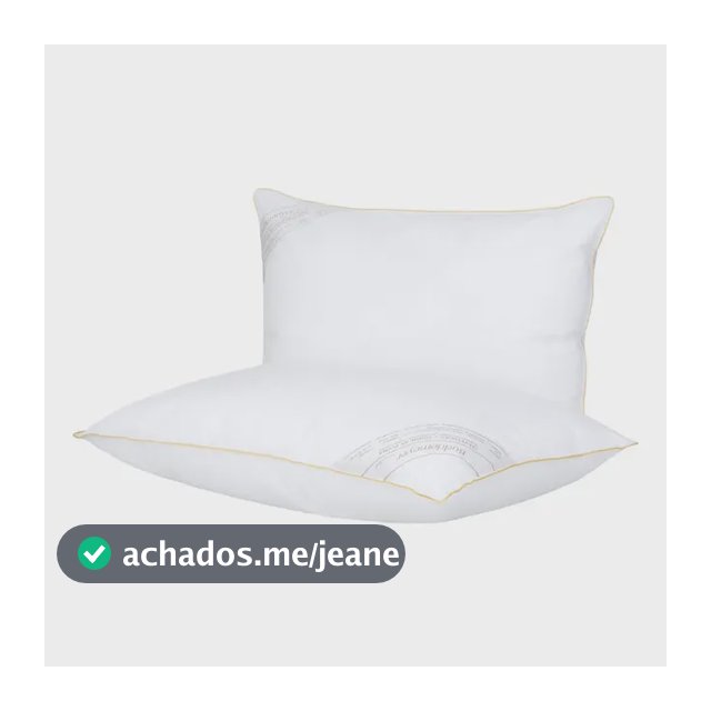 Kit Travesseiro 50x70cm Buddemeyer Toque de Pluma Algodão Branco 2 peças