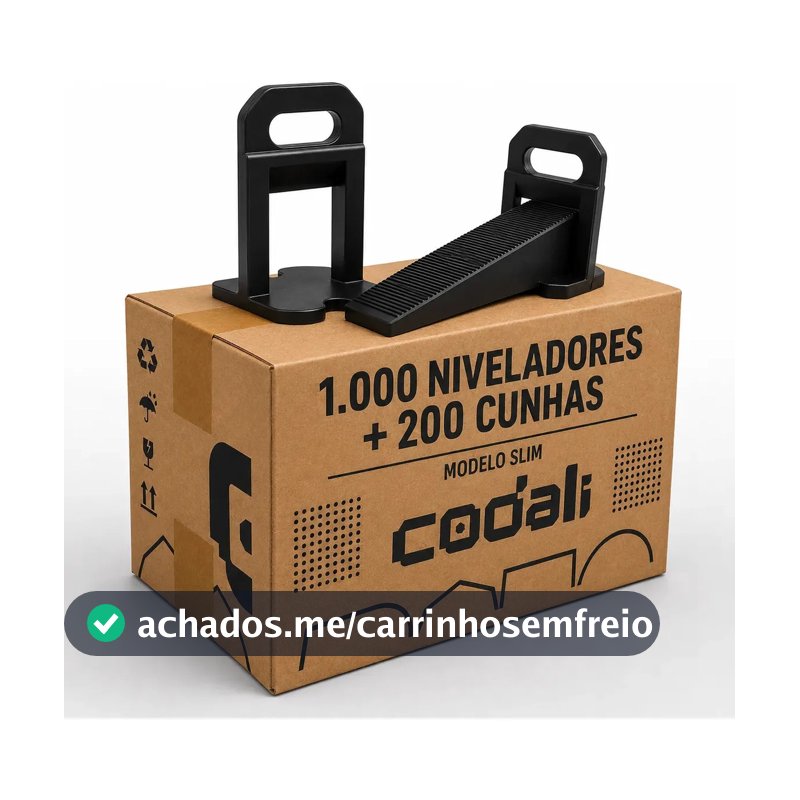 1000 Nivelador Espaçador De Piso Porcelanato 2mm + 200 Cunhas Slim Codali