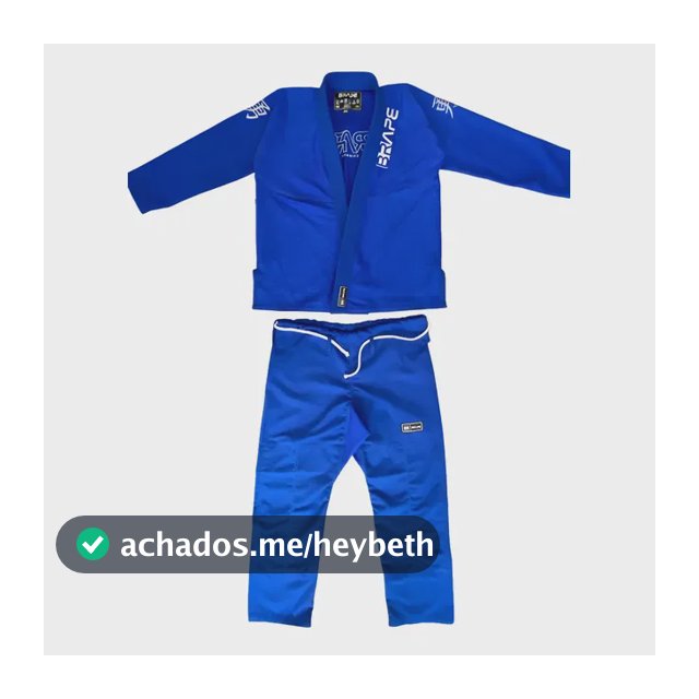 Kimono Jiu-jitsu Brape Combat - Azul Bordado Prata