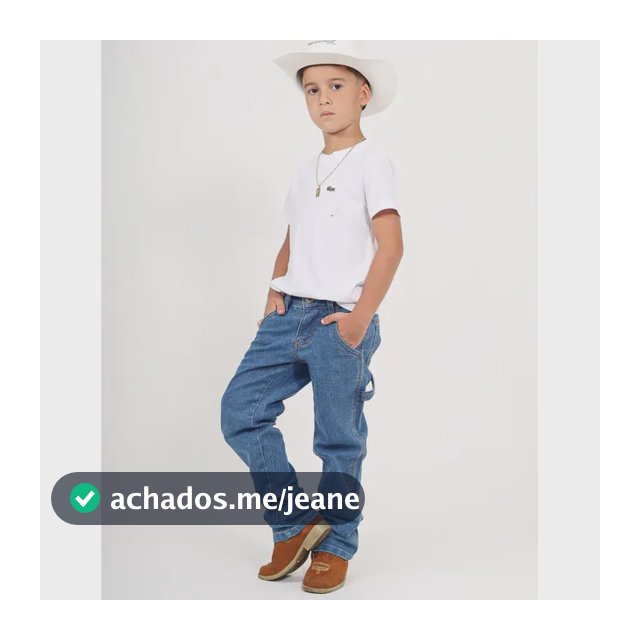 Calça Jeans Masculina Infantil Country Carpinteira Cowboy