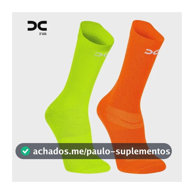 Kit 2 Pares Meia Esportiva Unissex Running Ciclismo Fitness