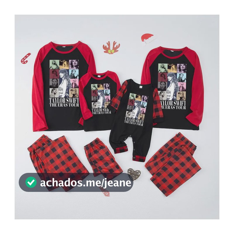 ` ` Conjunto De Pijama De Natal Para Família Combinando, Uu Coral-claro 1