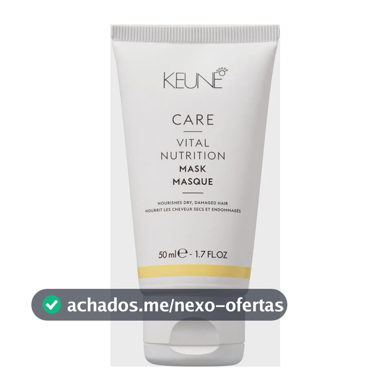 Máscara Keune Care Vital Nutrition 50ml Nutrição e Reparação para Cabelos Secos e Danificados