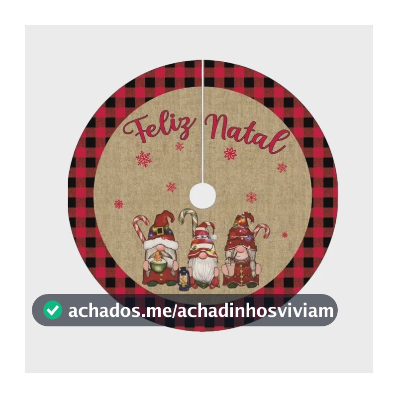 Saia Tapete Base Árvore De Natal Decoração Papai Noel Enfeite Natalino Luxo Modelo 2 Luvinco