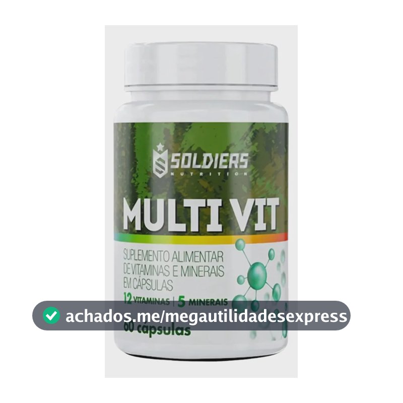 Multivitamínico 60 Caps - 5 Minerais - 12 Vitaminas - Soldiers