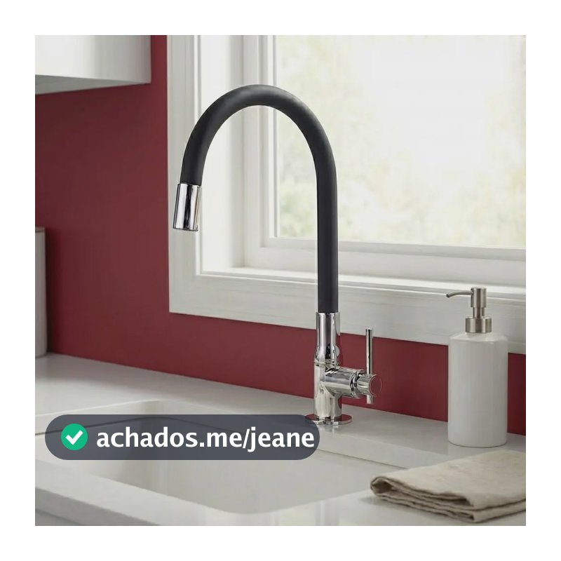 Torneira Cozinha Flexível Monocomando Água Fria Bica Alta Giratória 360º Acabamento Cromado Instalação Em Bancada Giro Livre Arejador Design Moderno Ideal Para Pias Gourmet Fc-02 Via Flix