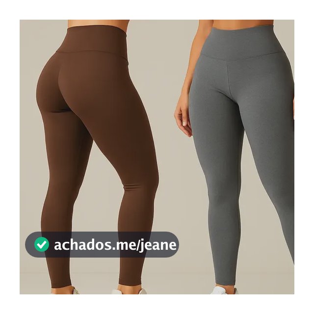 Kit 2 Leggings Femininas Suplex Firmeza Zero Transparência