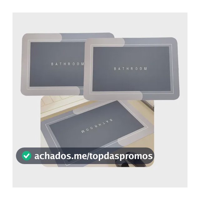 Kit2 Tapete Banheiro Antiderrapante Absorvente Magico 40x60