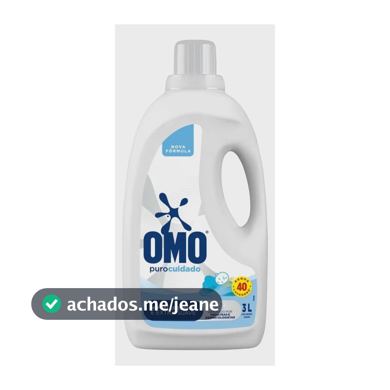 Lava-Roupas Líquido Omo Bebê Puro Cuidado Galão 3l