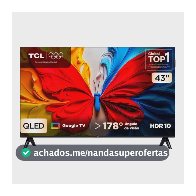 Smart Tv Tcl 43 Polegadas 43s5k Fhd Qled Hdr10 Google Tv