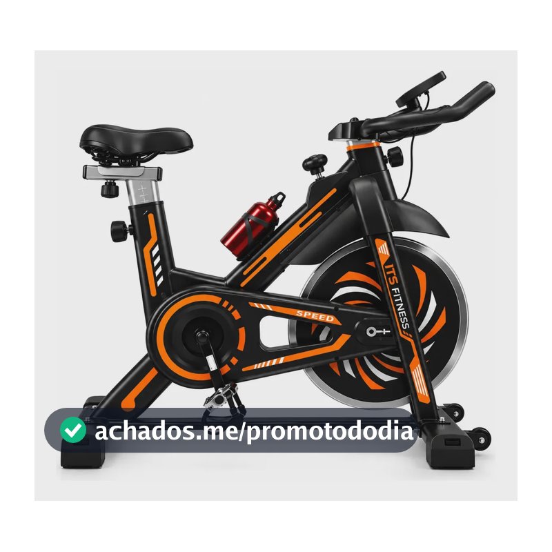 Bicicleta ergométrica spinning ITS Fitness Pro 818 cor preto laranja