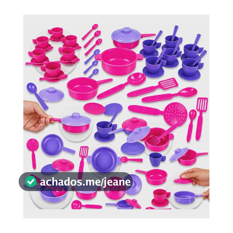 Brinquedo Panelinhas Infantil Cozinha Chá E Utensílios 32pcs Rosa E Roxo