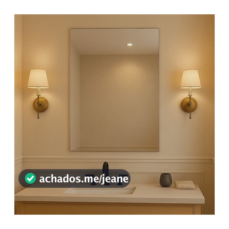 Espelho Vildrex Florença 70x50cm Lapidado Design Moderno Moldura Suporte