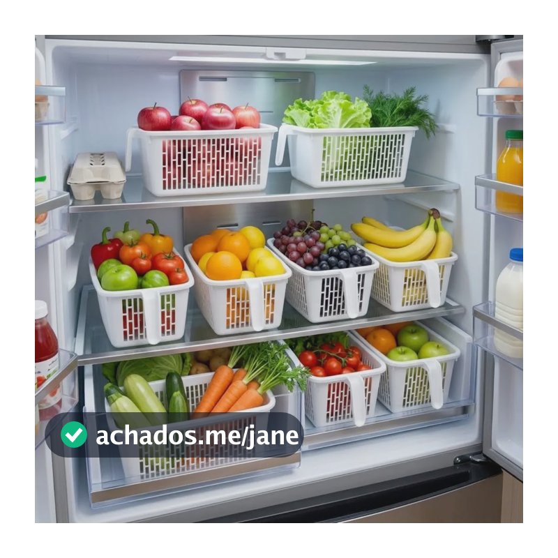 Kit 10 Organizadores De Geladeira E Armário Gaveta Porta Ovo Branco