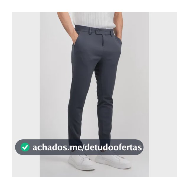 Calça Social Alfaiataria Masculina Malha Elastano Stretch