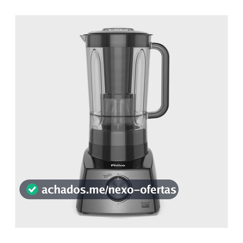 Liquidificador Plq1411p 4 Velocidades 2,7l 1150w Philco Preto 220v