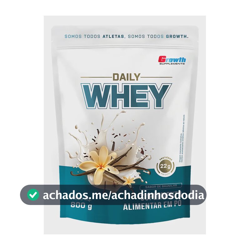 Daily Whey Protein 800g Growth Supplements Baunilha