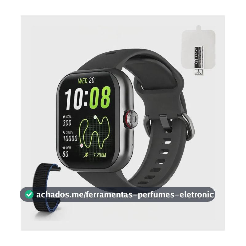 Smartwatch Bettdow Fb055 1.85 Esportivo Ia Gps 3atm Música Preto