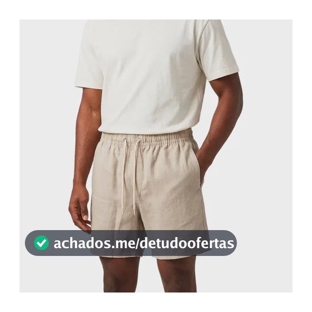 Shorts Linho Masculino Sandrini Casual Verão Confortável