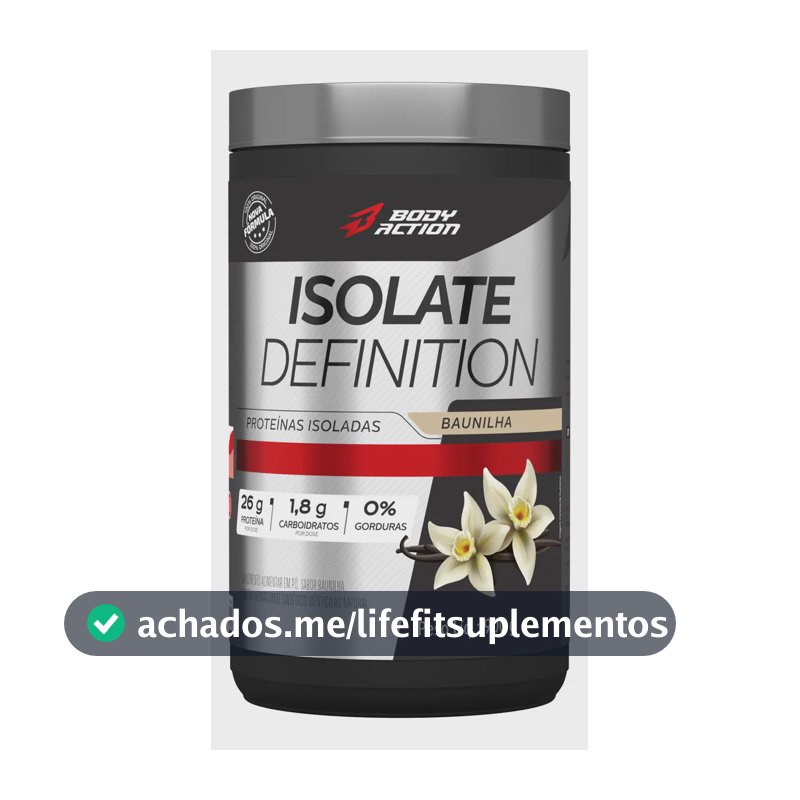 Proteína Bodyaction Tradicional Isolate Definition em pó sabor Baunilha x 900g
