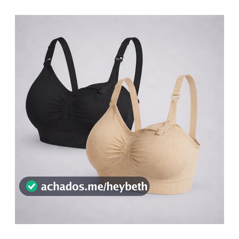 Kit 2 Sutiã Amamentação Gestante Reforçado Confortável Cores Sortidas Liso Gg-46