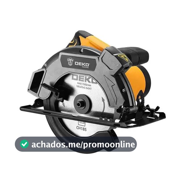 Serra Circular Deko 1600W 185mm Laser Cortes Precisos Madeira