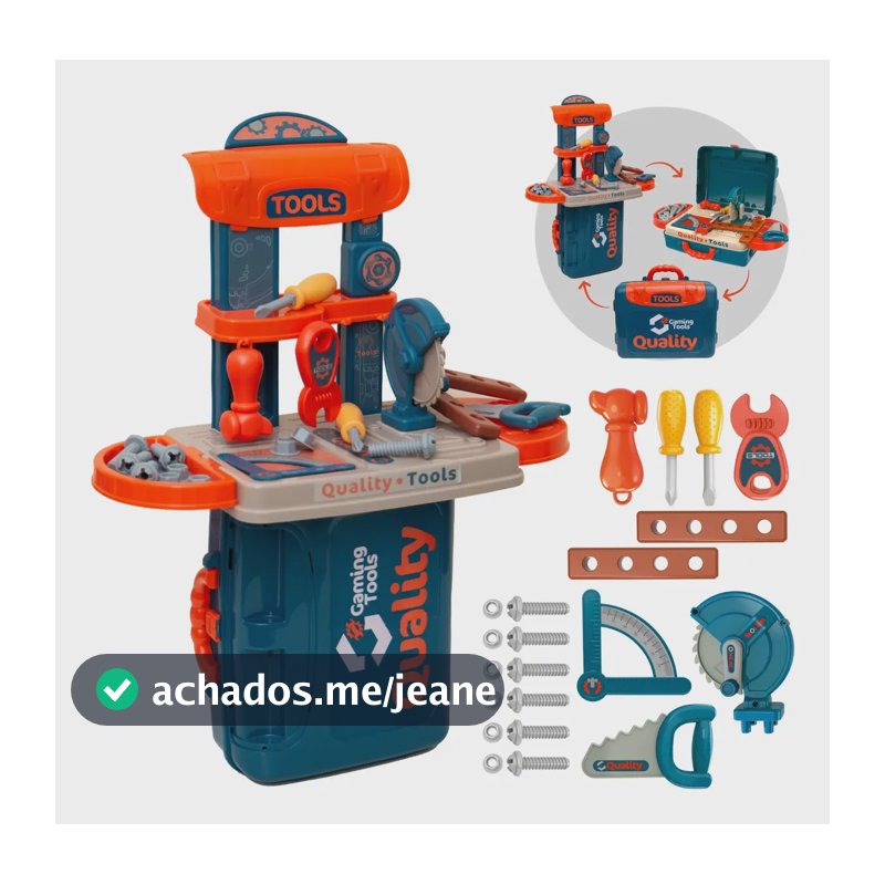 Maleta De Ferramentas Infantil 3 Em 1 Multi Montagens