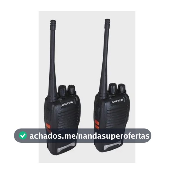 Kit 2 Rádio Comunicador Ht Walk Talk Baofeng 777s Uhf + Fone