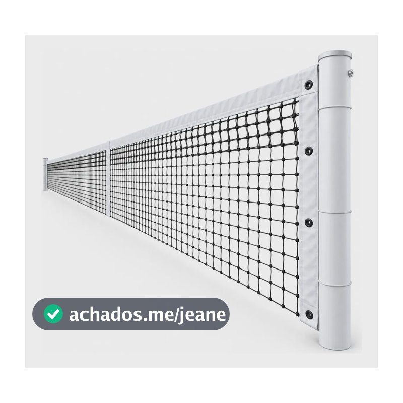 Rede Tênis Oficial 3 Faixas PVC Saque Duplo Quadra De Saibro e Grama Azzure