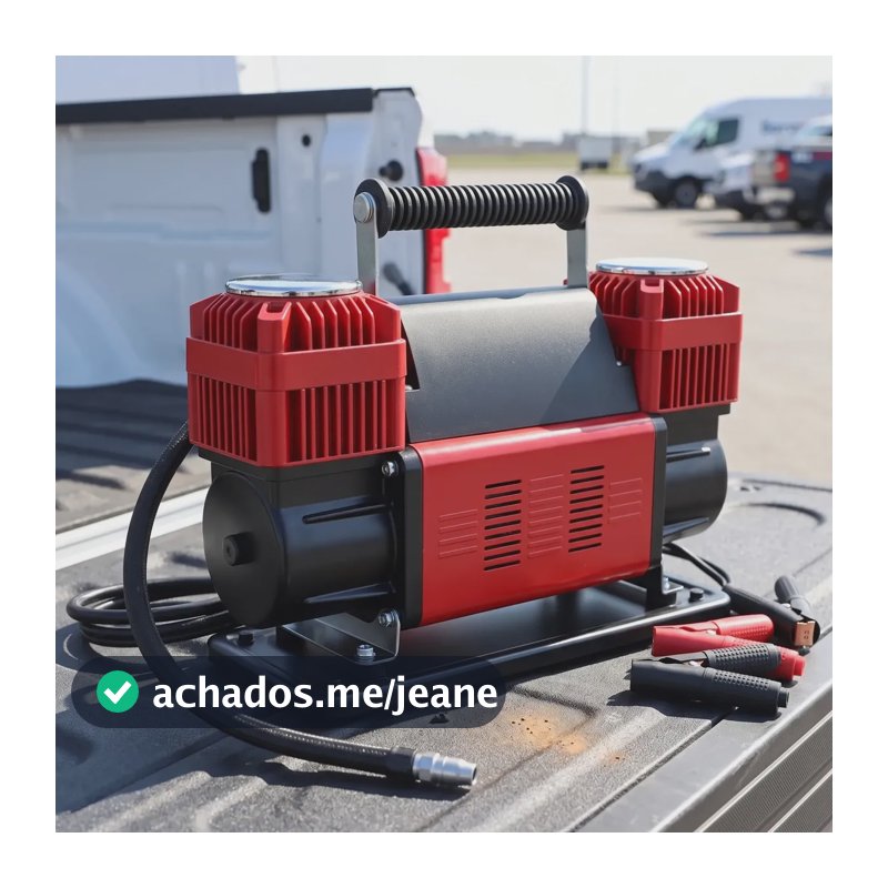 Compressor de ar elétrico portátil Off Road 1.469hp Compressor De Ar Duplo Vermelho