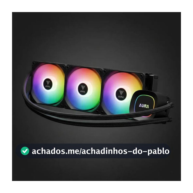 Water Cooler Gamdias Aura Gl360 Lite Preto Argb Am5 Lga 1851