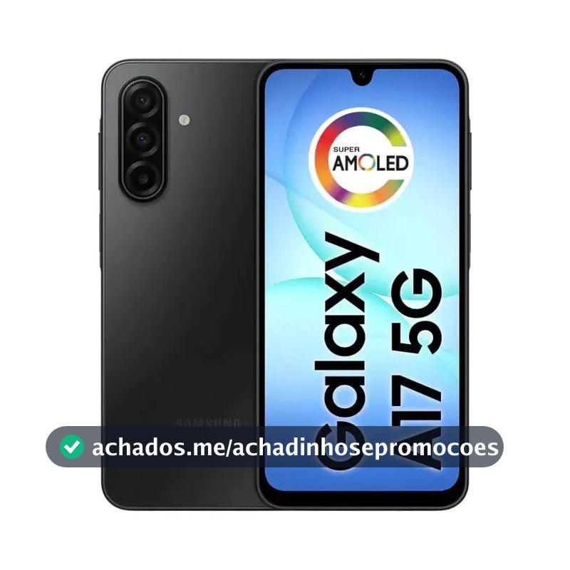 Celular Samsung Galaxy A17 5G Com IA, 128gb, 4gb Ram, Câm De 50mp, Tela De 6.7", Nfc, Ip54 - Preto