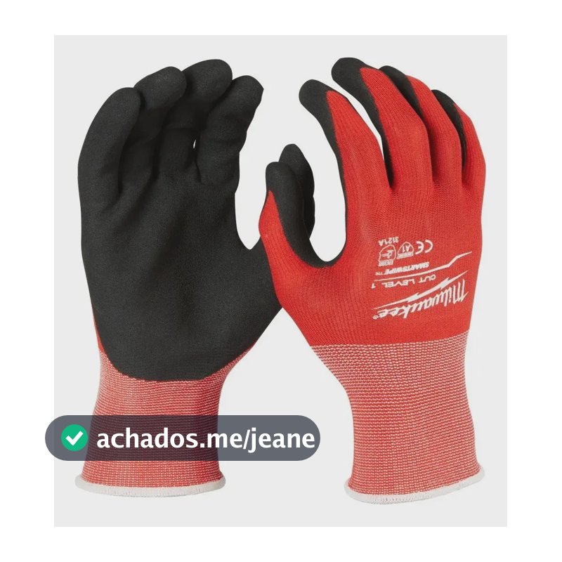 Luva Nitrilica Gg (48-22-8903) - Milwaukee Preto E Vermelho