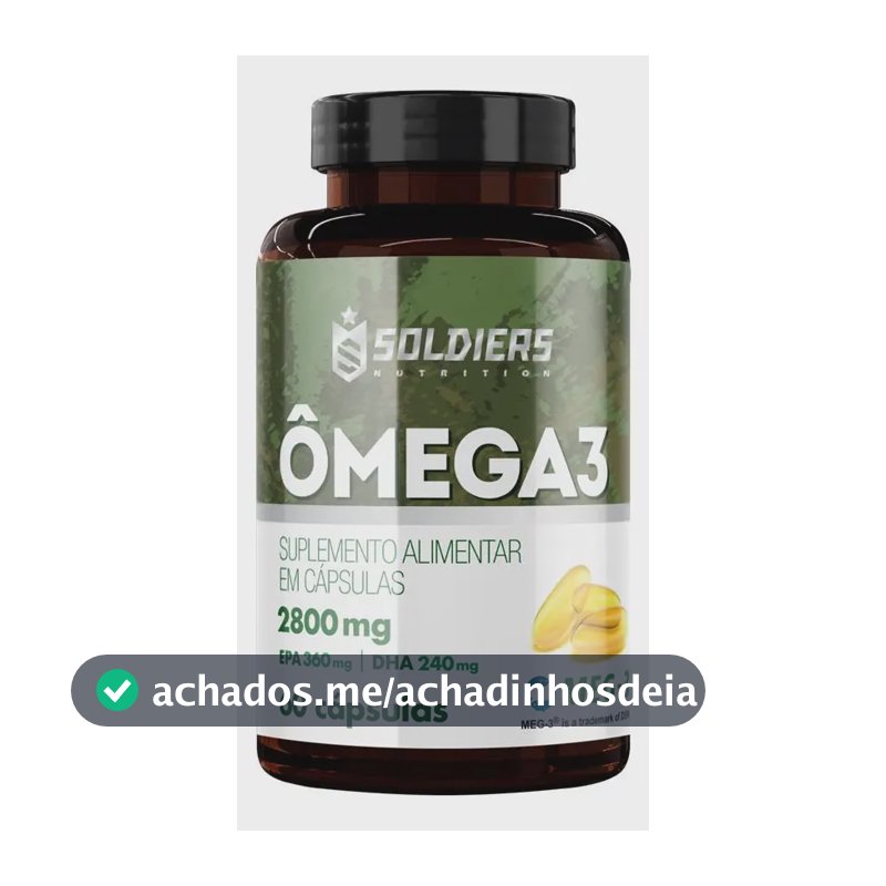 Ômega 3 2800mg 60 Cápsulas Soldiers Nutrition Coração Vitamina Sem Sabor