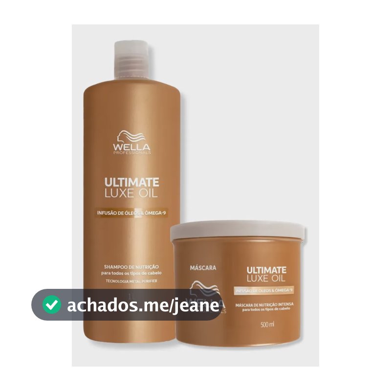 Kit Wella Ultimate Luxe Oil - Shampoo 1l+ Mascara 500ml
