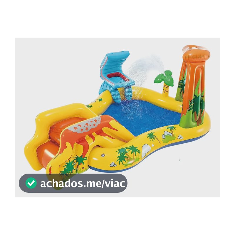 Piscina Playground Centro De Diversões Dinossauro Intex 310l