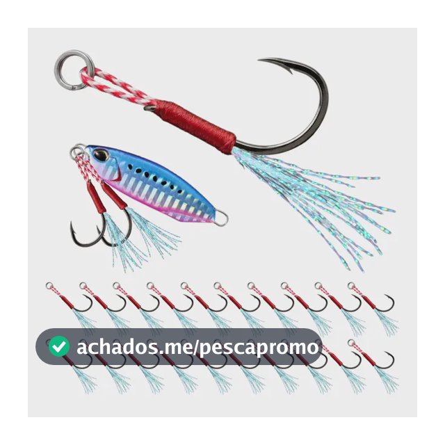 Kit 20 Anzol Suporte Hook Micro Jig Jumping Robalo Tucunaré
