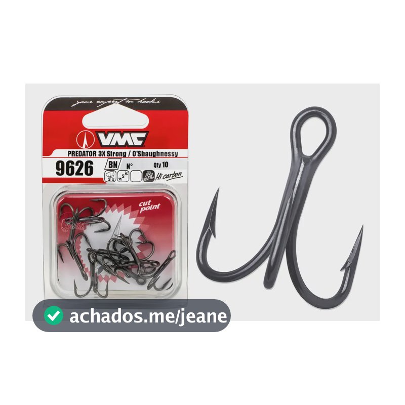 Garateia Vmc Predator 3x Strong 9626bn Black Nº6 - 10 Pçs