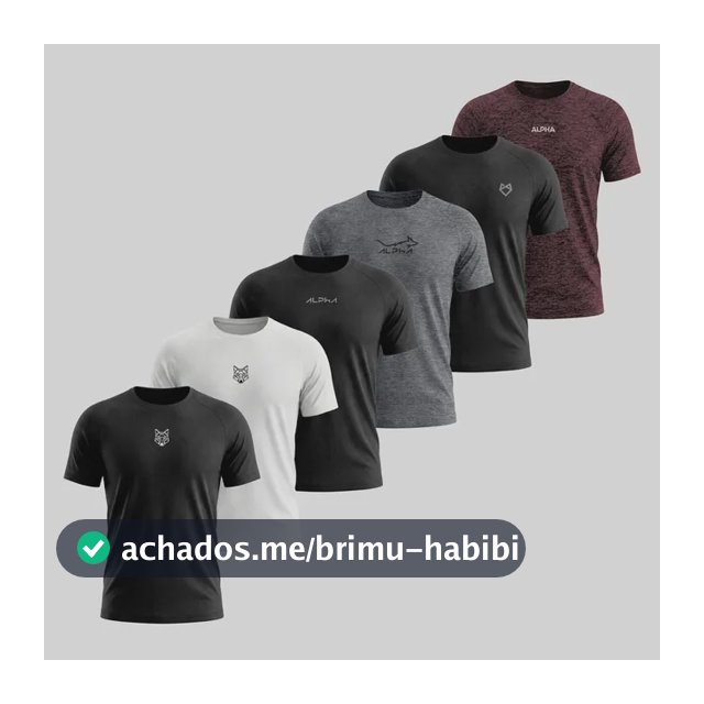 Kit 6 Camisetas Mais Procuradas Alpha
