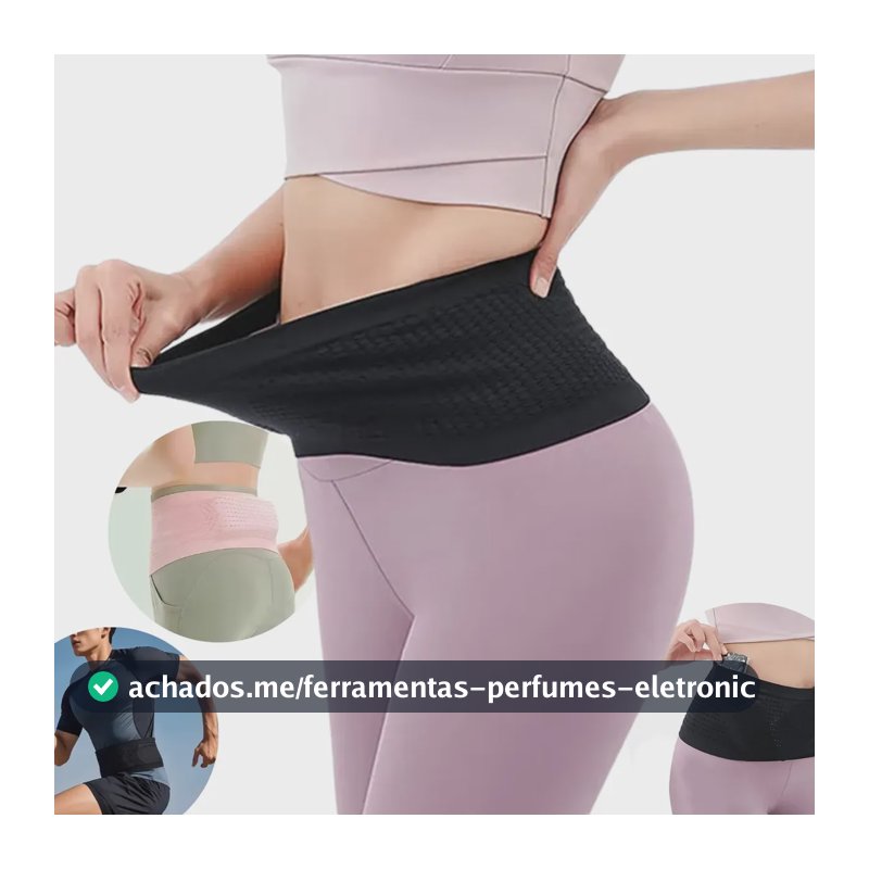 Pochete De Treino Corrida Porta Celular Feminina Masculina Preto Lisa